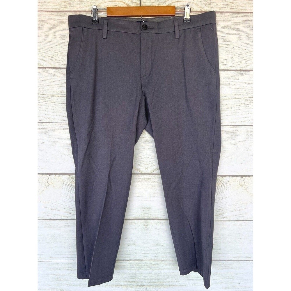 Dockers Slim Pants Mens Size 38X30 Grey Slim Fit Stretch Waist Pants New